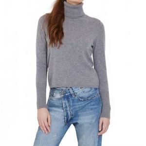 NEW NOT MONDAY hayden cashmere turtleneck sweater in storm grey